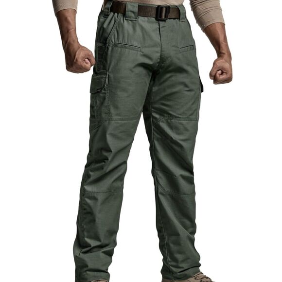 CQR Mens 30Wx32L Hiking Work Tactical Pants Ripstop Water Resistant Cargo NEW - Picture 3 of 12